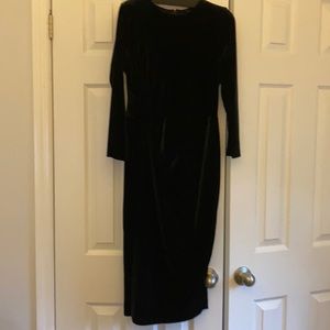 Black velvet dress